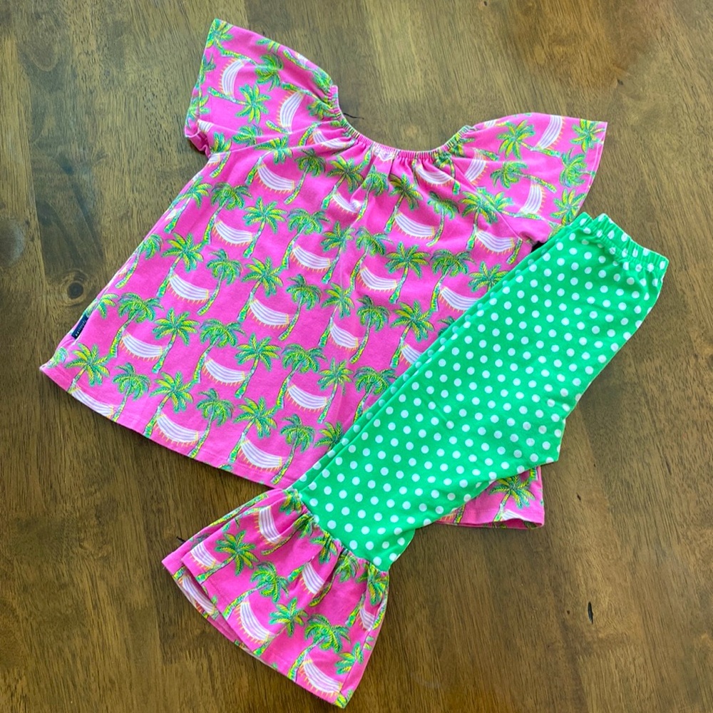 EUC Simply Southern Toddler 4T - Palm Trees